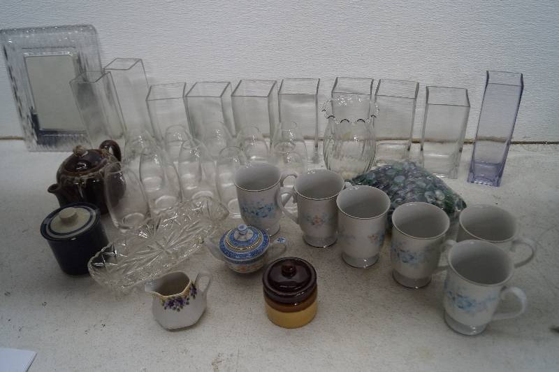 Glassware and picture frame