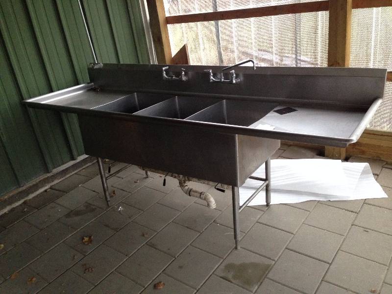 Stainless Steel Triple Sink