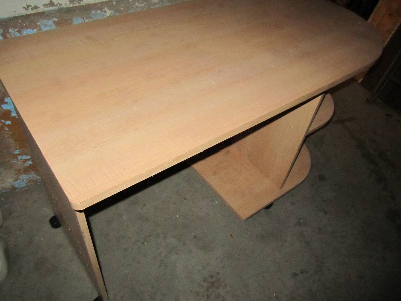 Computer desk on caster wheels, 2 x...