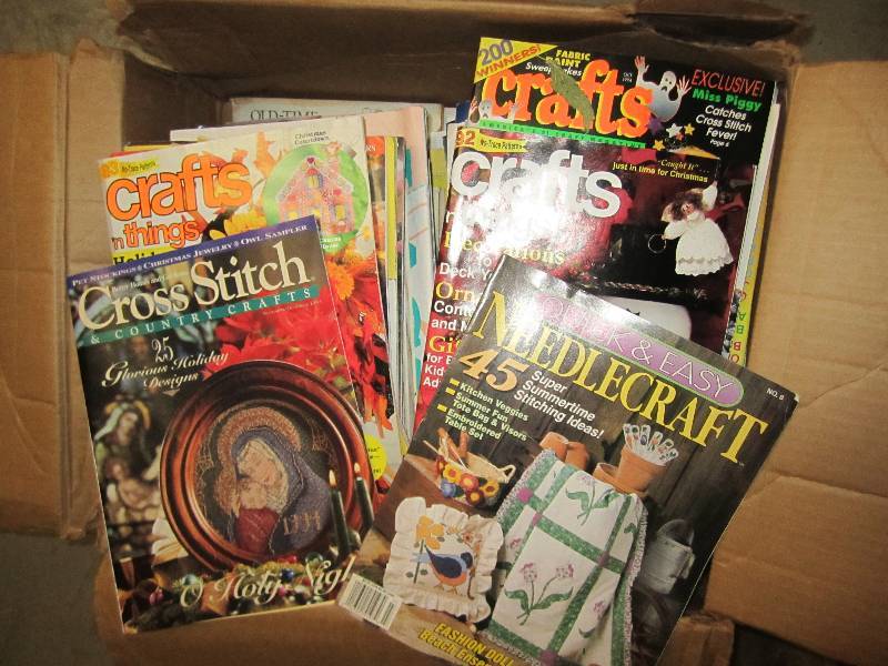 Large box of craft magazines...