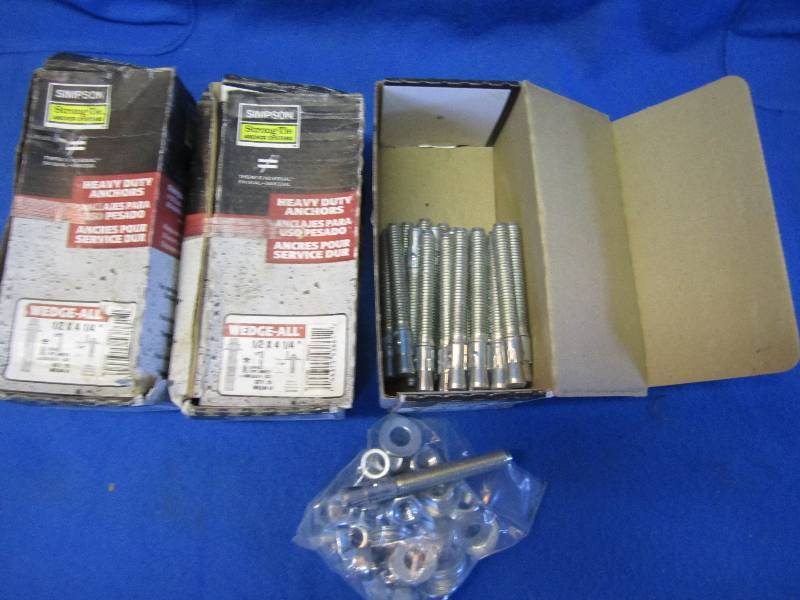 3 boxes of simpson heavy duty ancor...