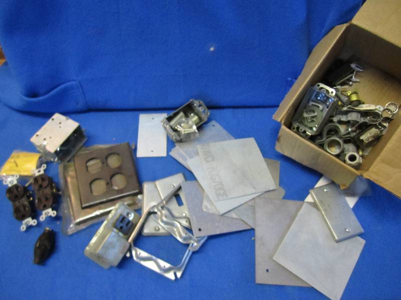 large box of assorted light covers,...