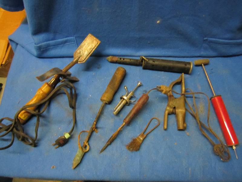 lot of soddering and heat tools ...