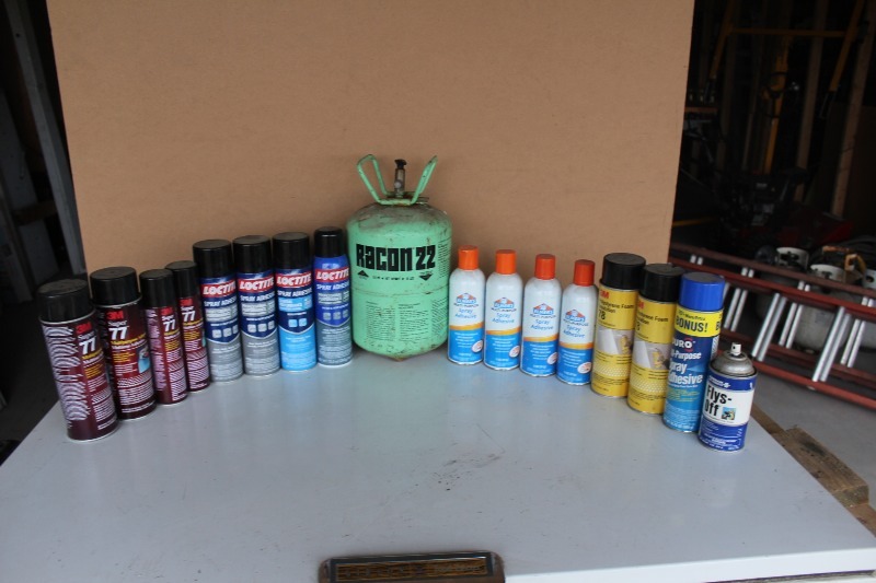 Spray Adhesives and Refrigerant