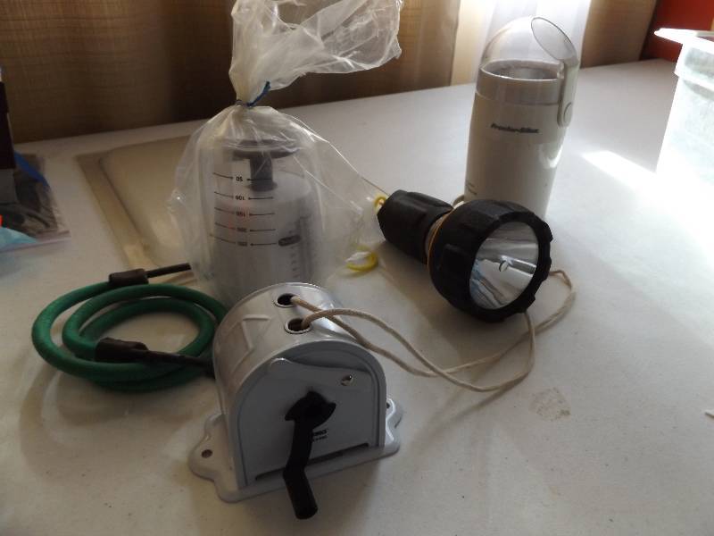 Grinder and Light
