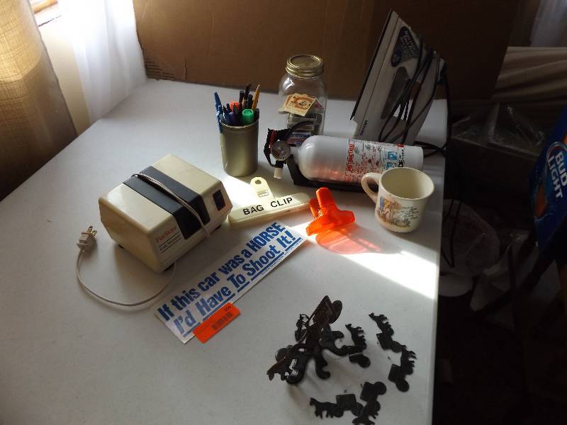 Iron, Horse and Buggy metal Windchime, and other items