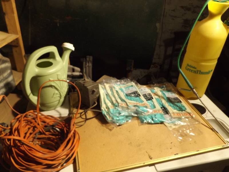 Chemical Gloves And Extension Cord And Sprayer