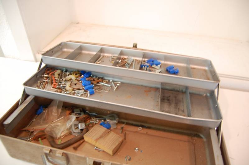Toolbox with Assorted NailsScrews
