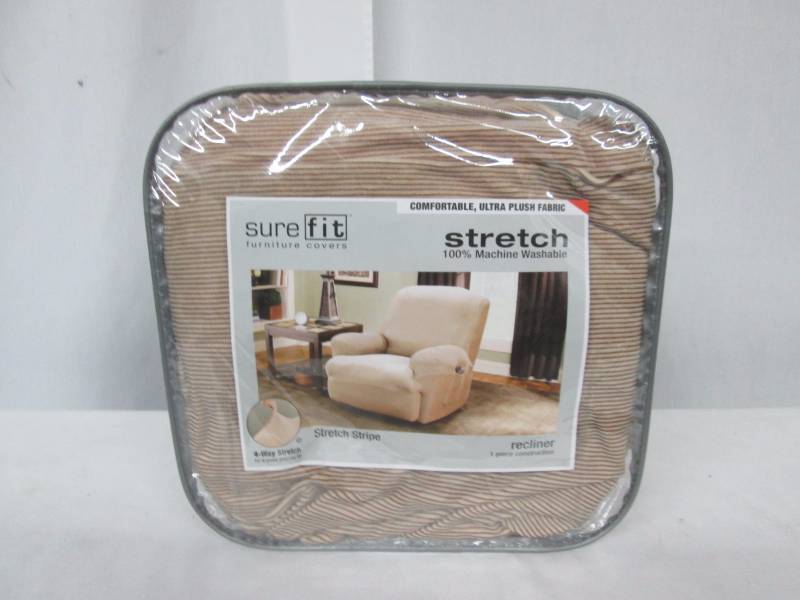 Sure Fit Stretch Stripe Recliner Slipcover