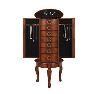 Powell Woodland Oak Jewelry Armoire