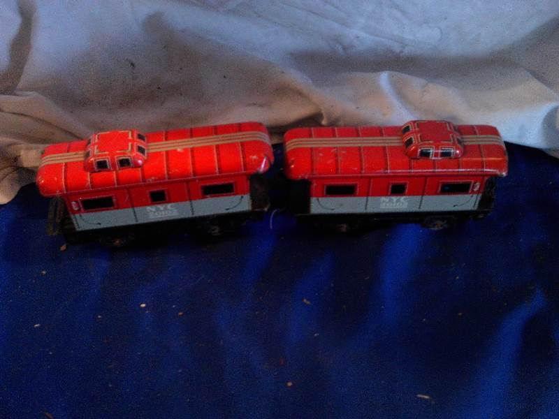vintage all metal trains set of 2