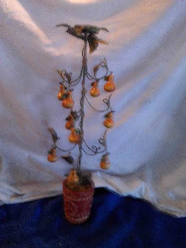 vintage metal pear tree