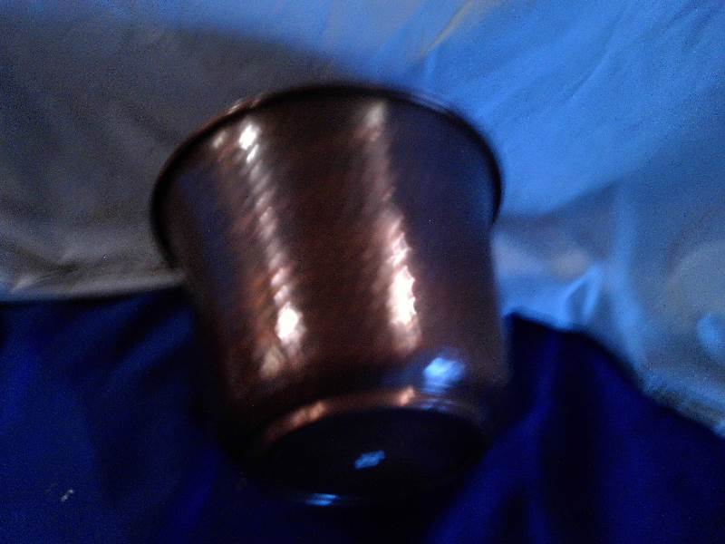vintage metal pot