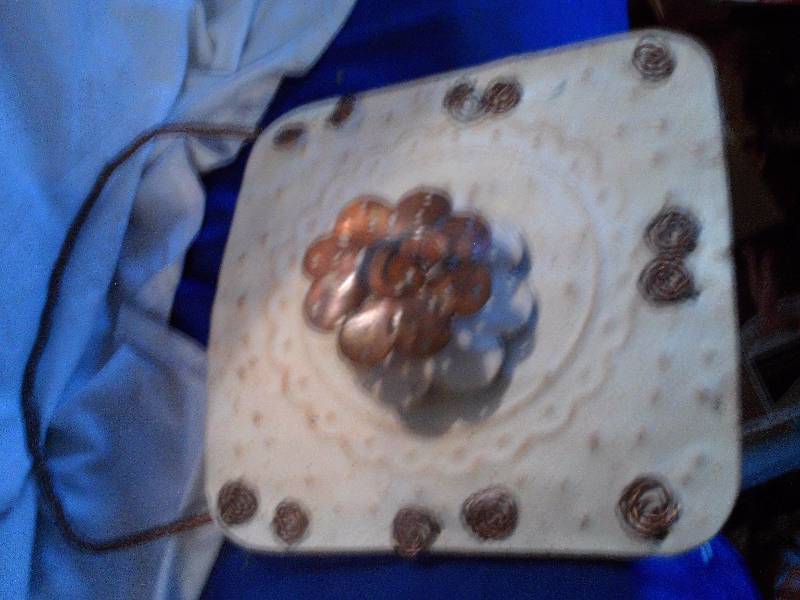 vintage metal sleeve basket