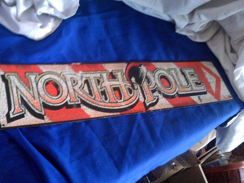 vintage north pole sign