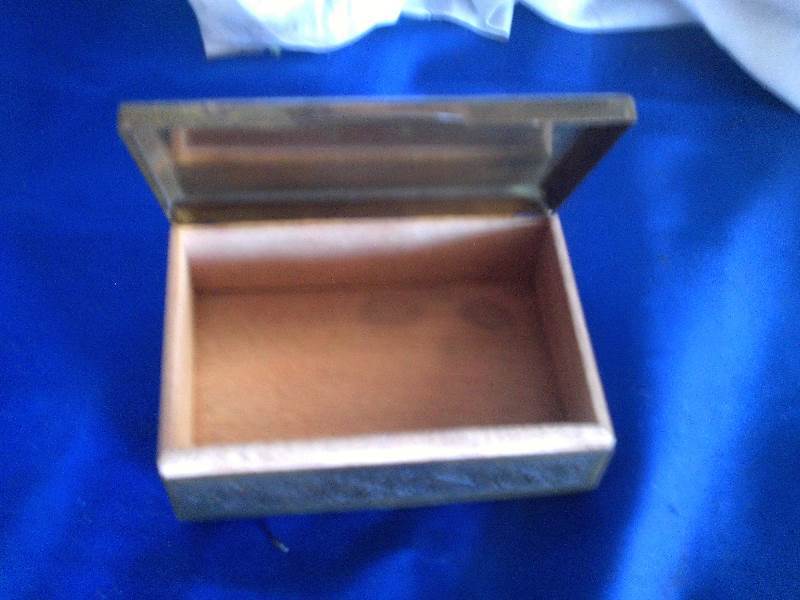 vintage brass trinket box