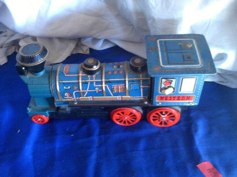 vintage metal train
