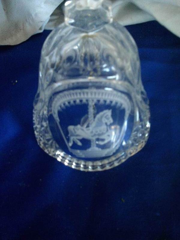 vintage glass horse bell