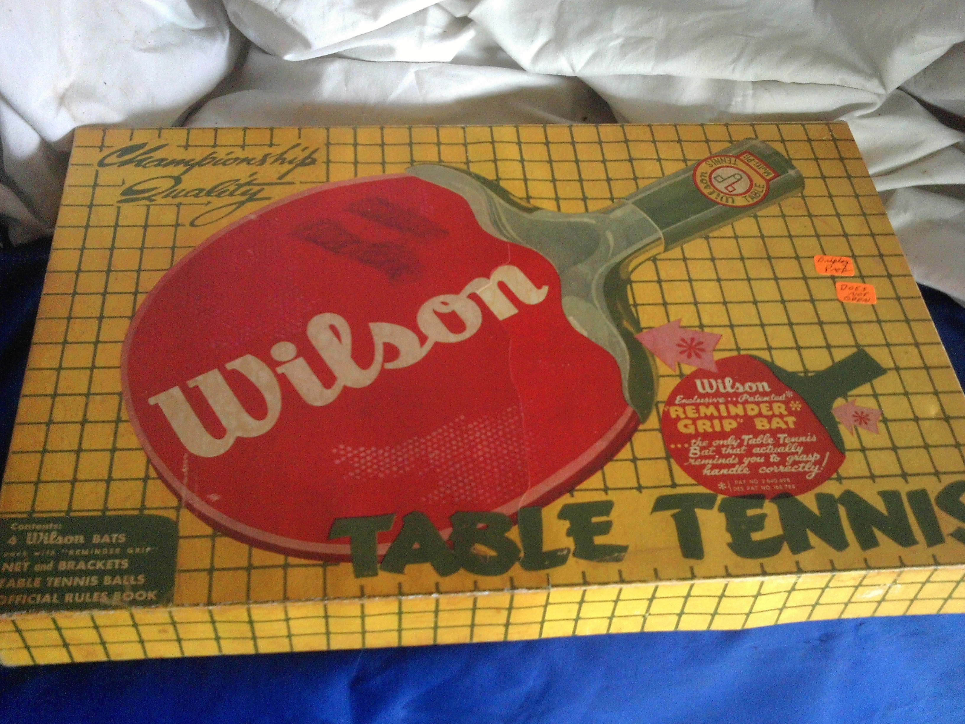 vintage wison table tennis display prop