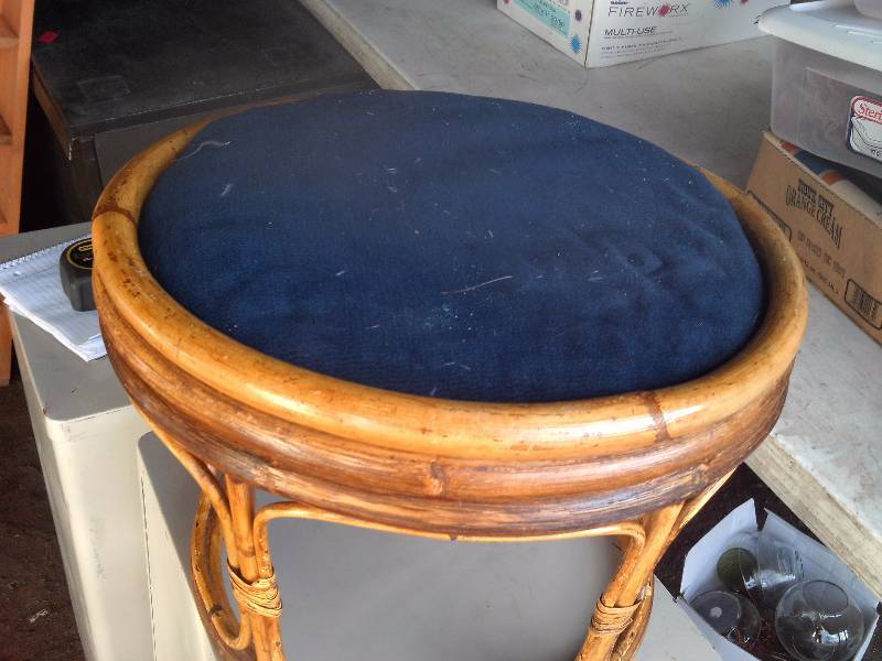 wicker foot stool