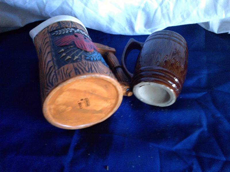 2 vintage beer mugs