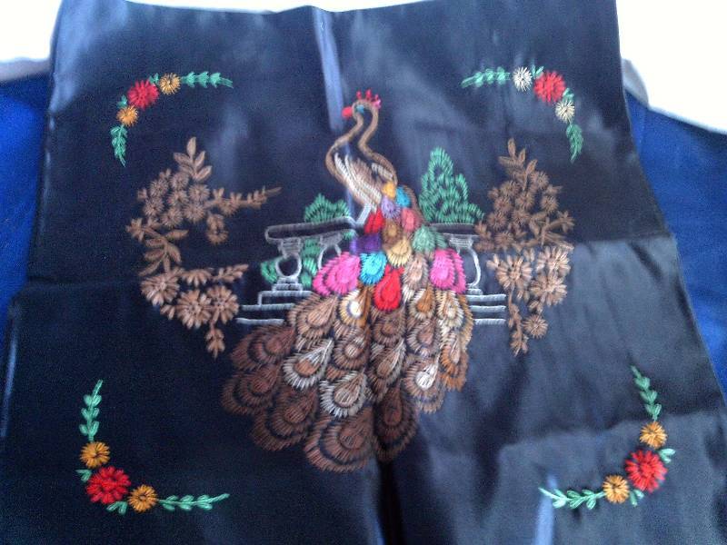 silk oriental flamingo pillow case 17x19