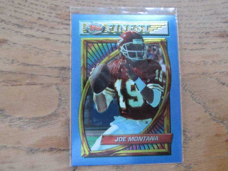 1994 Topps Finest Joe Montana card...