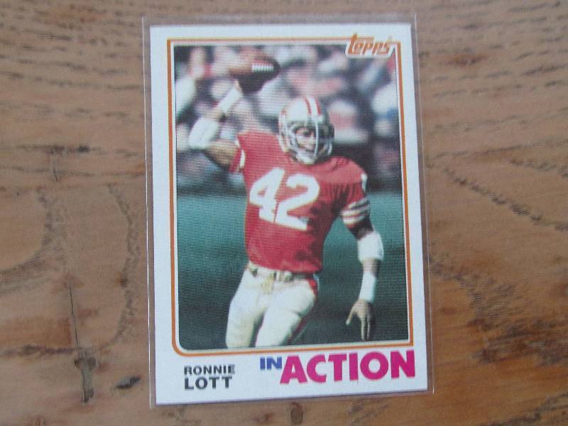 1982 Topps Ronnie Lott card...