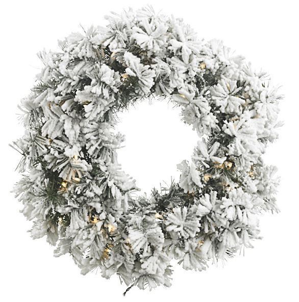 McLeland Design 24 Flocked Pine Wreath
