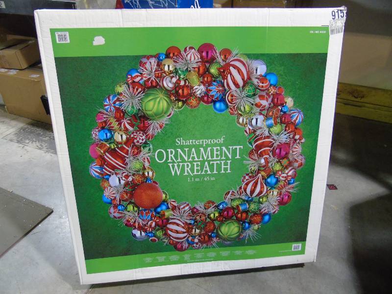 45-Inch Shatterproof Ornament Wreath