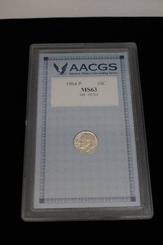 1964-P Roosevelt Dime Certified  MS63