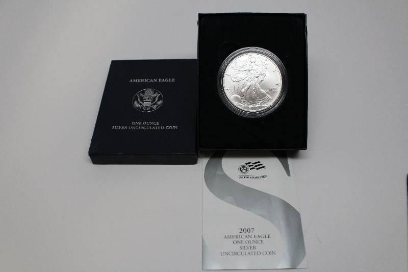 2007Silver American Eagle With Box and Coa