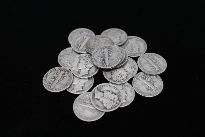 20 Various Date Mercury Dimes G-VF Details