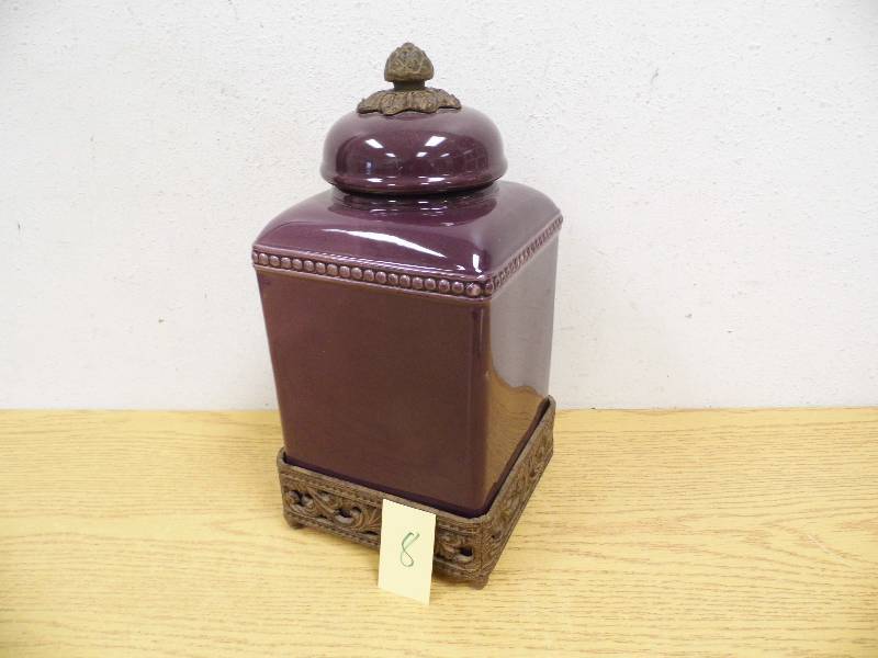 Purple Canister wlid and stand