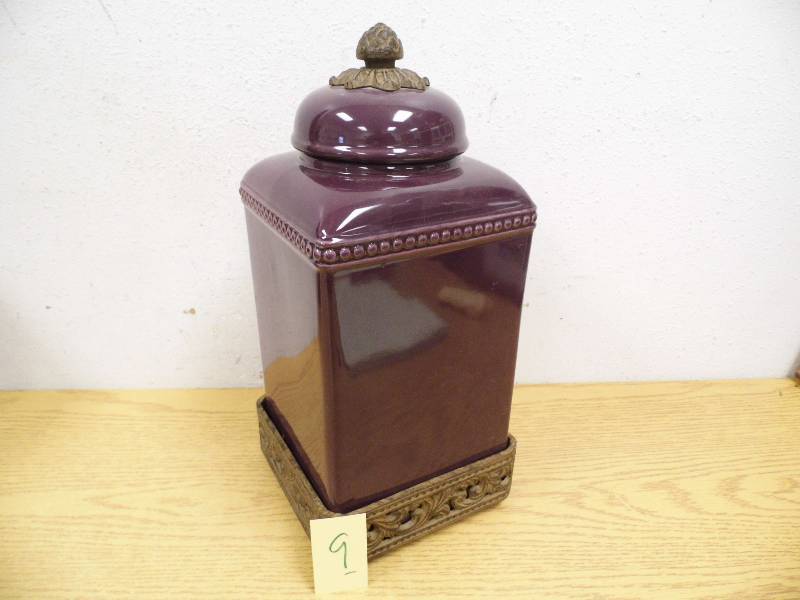Purple Canister wlid and stand