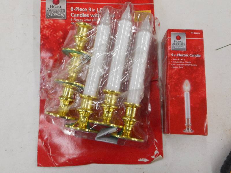 HOLIDAY HOME ACCENTS ELECTRIC CANDLE LOT