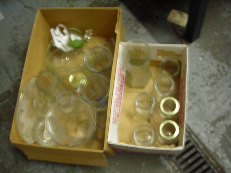 2- Boxes Mason Jars, Vases & Other Glassware