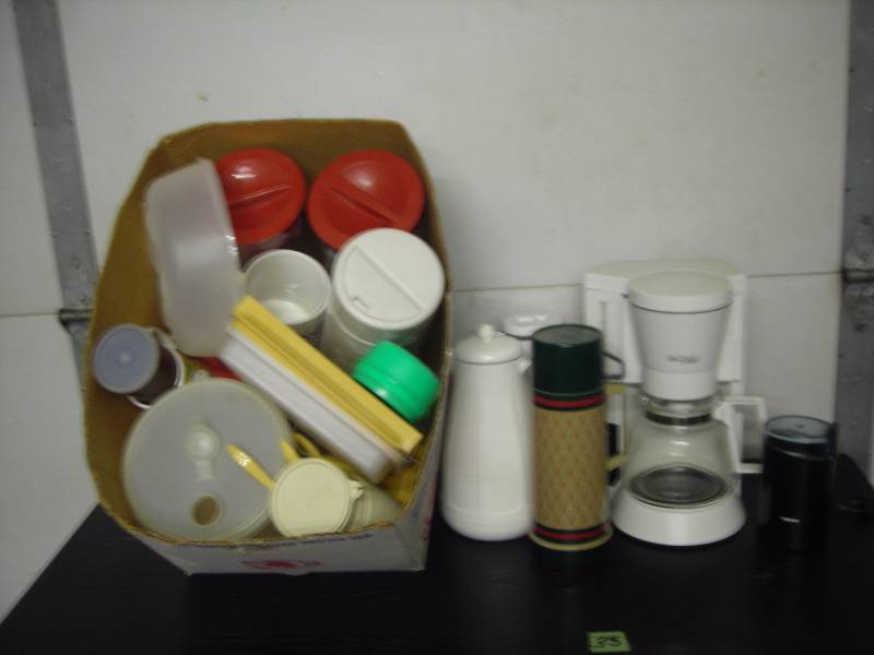 Coffee Maker, Bean Grinder, Servers & Tupperware