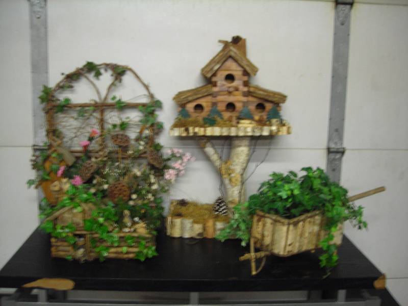 Birch Bark & Other Bird House Arrangements