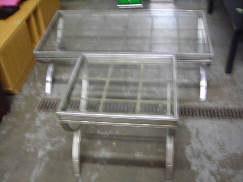 Glass Top Coffee Table 52 x 26 x 18 & End Table