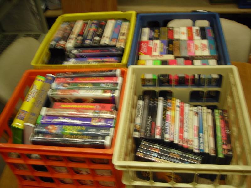 Large Lot Of VHS& DVDs