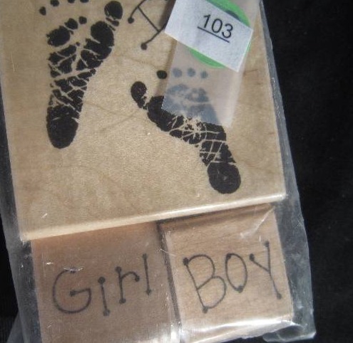 lot 103 image: 3 Stamps - Its a, Boy and Girl Stamp