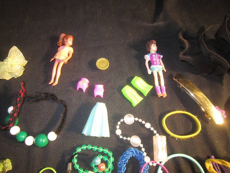 LOT - Polly Pocket, Barbie Pieces, Hair Pieces, ETC
