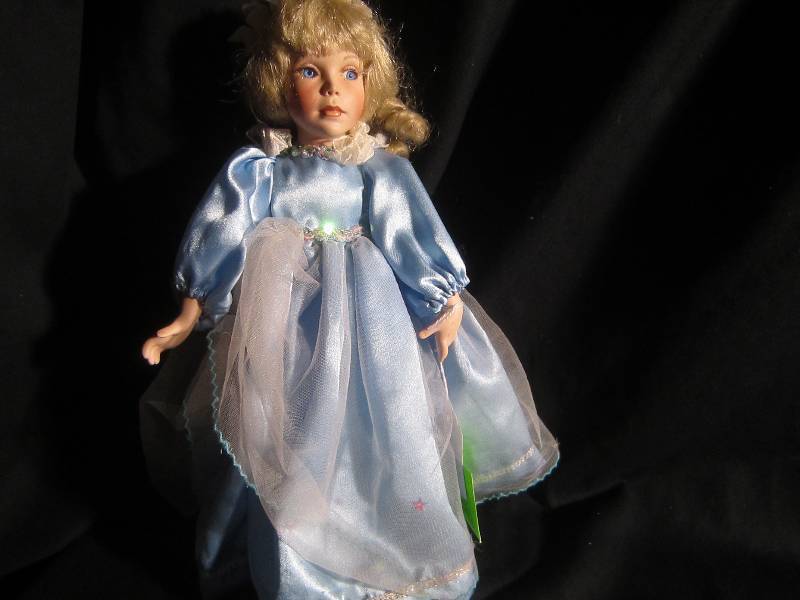 Collectible Doll in Blue Dress