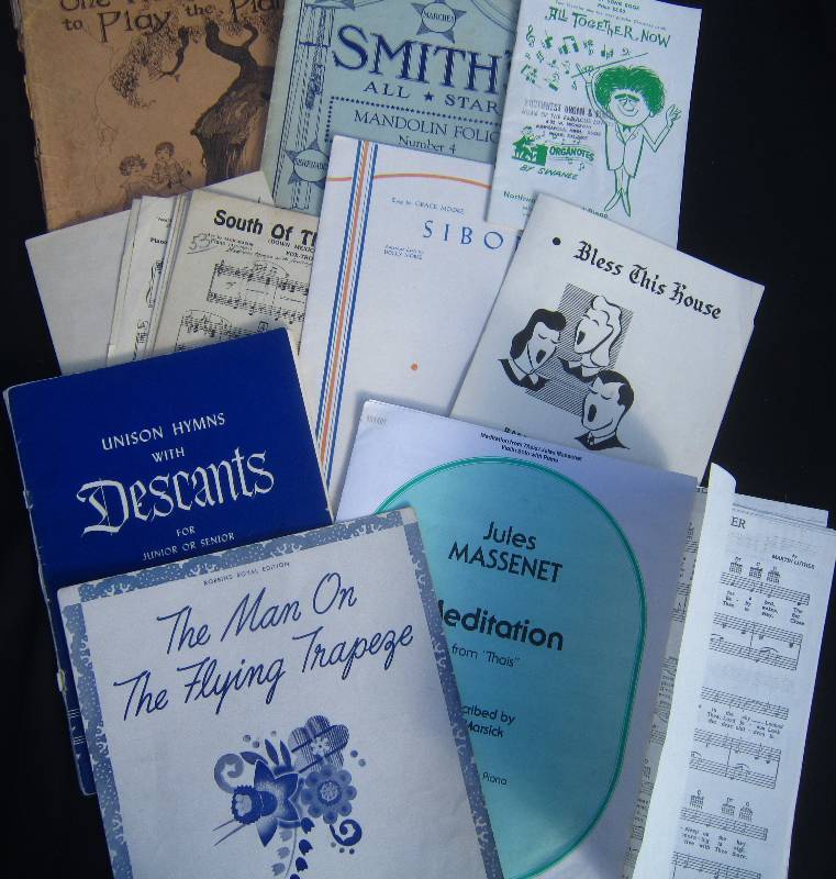 Lot of Music Books and Sheet Music
