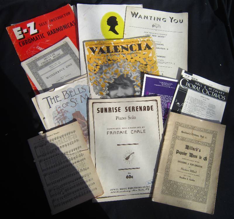 Lot of Music Books and Sheet Music