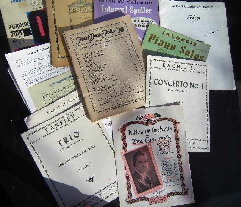 Lot of Music Books and Sheet Music