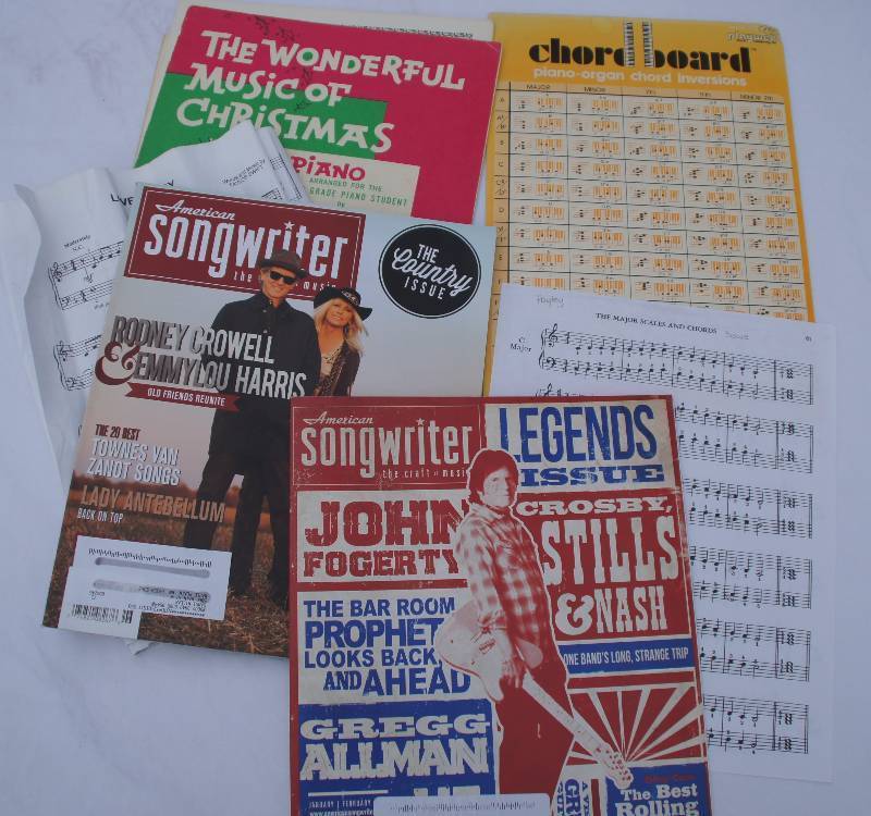 Lot of Music Books and Songwriter Magazines