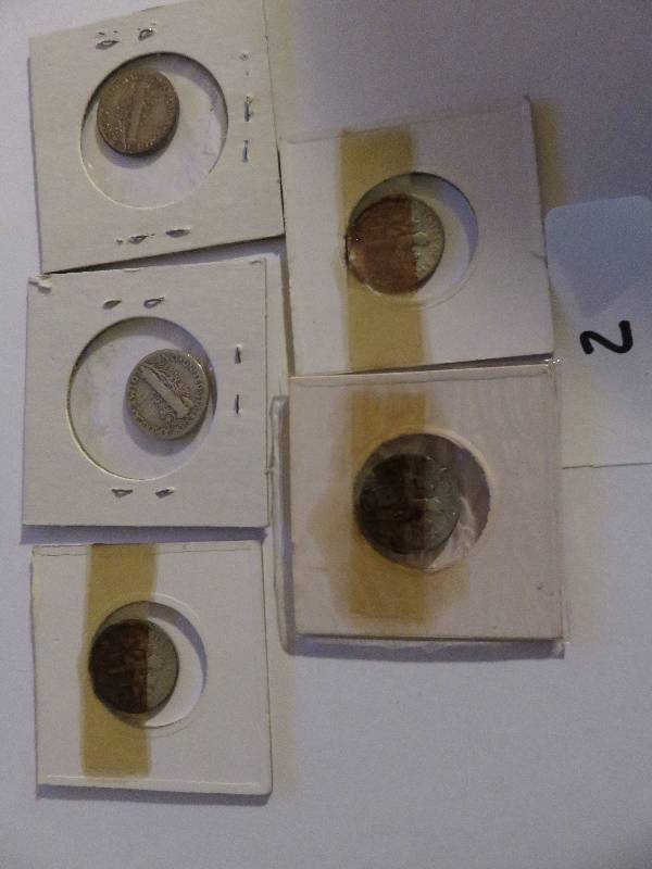 Lot of 5 Dimes