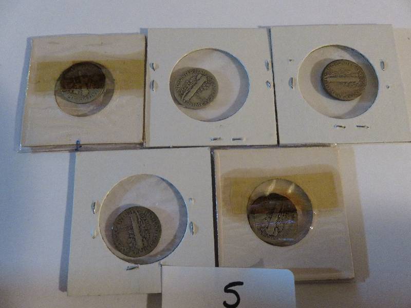 Lot of 5 Dimes